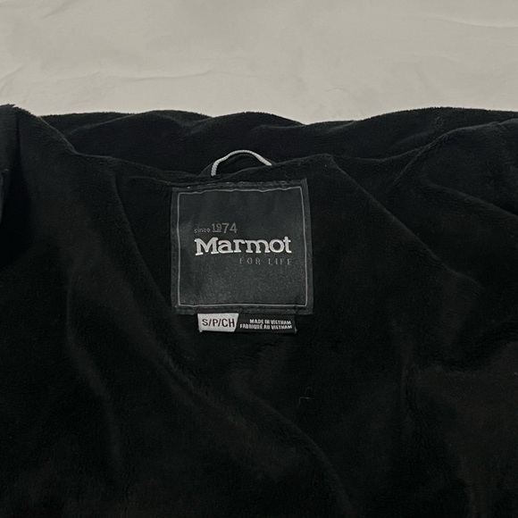 Marmot women’s black 700 fill goose down puffer warm jacket small - Picture 4 of 8